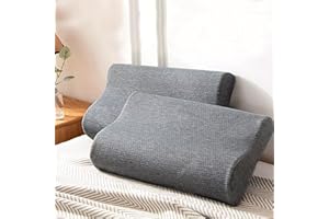 Vitamatres HöHenverstellbares nackenkissen kopfkissen, Ergonomisches Orthopädisches Kissen，seitenschläferkissen，Memory Foam kopfkissen,Waschbarer Kissenbezug für RüCken- und SeitenschläFer,1pack