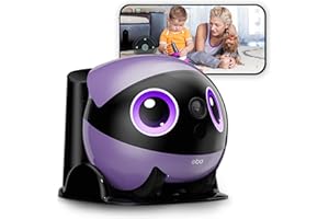 Enabot EBO Air 2 Plus, robot intelligente guidabile per la sorveglianza domestica con immagine facciale personalizzata, telecamera di sorveglianza 3K con batteria, fotocamera per animali domestici con