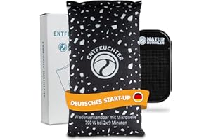 Naturbummler Luftentfeuchter XL 1kg [Wiederverwendbar & Effektiv] inkl. Anti-Rutsch Pad Auto Entfeuchter Feuchtigkeitskissen Lufttrockner Autozubehör