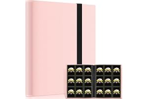 Gifray Trading Card Binder 9 Pocket - 360 Card Capacity, 20 Side Loading Pages Card Folder Album for MTG Sports Baseball TCG Football Basketball Collectible Cards Games Pink
