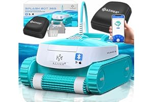KESSER® Poolroboter für Boden und Wand, Poolsauger bis 100m² Pools & eine leistungsstarke Reinigung, Poolreiniger vollautomatisch mit App-Funktion & Kontrollmodul, Inkl. Abdeckung, Klettermechanismus