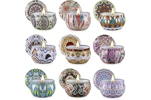 ‎YINUO CANDLE Pack of 9 Scented Candles Gift for Women, Soy Candles for Home, Small Candles, Christmas Aromatherapy Candles, Aroma Candle for Mother's Day, Birthday Party Product_Type, Fragrance