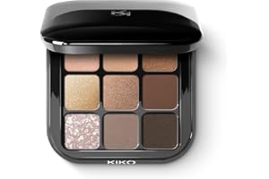 KIKO Milano - Glamour Multi Finish Eyeshadow Palette 01, Paleta De 9 sombras De Ojos Con Diferentes Acabados