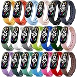 Monuary 20 Cinturini compatibili con Xiaomi Mi Band 7 / Mi Band 6 / Mi Band 5 e Amazfit Band 5, Cinturino di Ricambio, Realiz