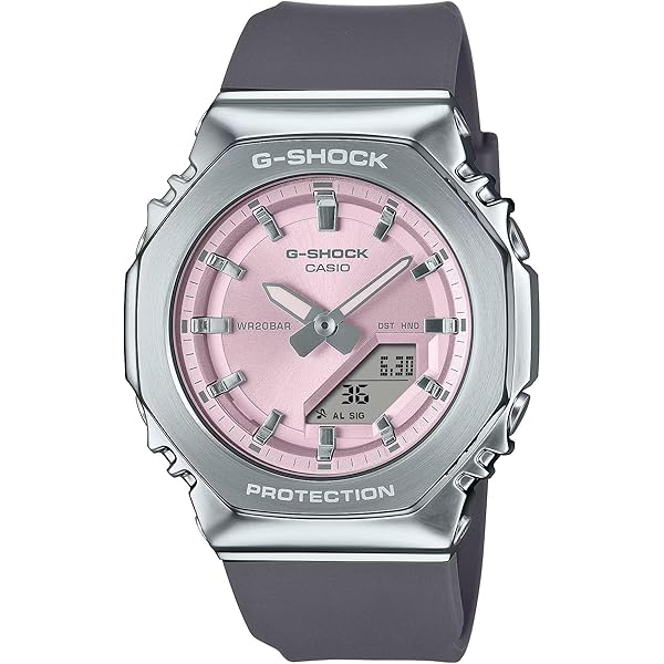 Casio G-Shock Watch - GM-S2100WS-7ADR Pink Dial, White Band
