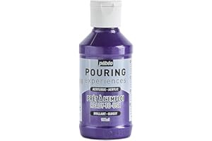 Pebeo Pouring Experiences 524627, Pittura Acrilica Premiscelata, 118 ml, Viola Metallizzato