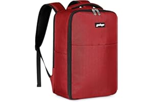 YOKGO Sac à Dos Voyage Cabine Bagage à Main 20L 40x20x25cm pour Ryanair Cabine Avion Sous Siège Cabine Sac à Dos Ordinateur Portable 14 Pouces Homme Femme Sac de Travail Week-ends Affaires Rouge