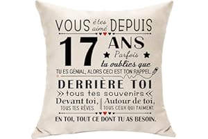 Hasodeo 17 Ans Cadeaux Originaux Décoration d'anniversaire Garçon Fille 17 Ans Fils Nièce Petite - Fille Anniversaire Âge Cadeau d'anniversaire - Vous Été Aimé Depuis 17 Ans Keepskae (17)