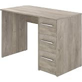 Amazon Basics Rectangular Idro Modern Desk with 3-Drawers, 56 x 110 x 73.5 cm (Oak Effect) (Before We Were Movian)