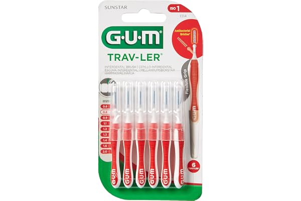 GUM Trav-Ler - Brossettes interdentaires 1314 0,8mm, 4 unités