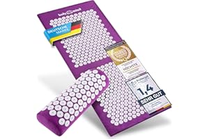 BODY & MIND Tapis d'acupression Tapis d'ongles Yogi Tapis de relaxation et de massage Tapis d'acupuncture pour détendre votre corps et votre esprit (Taille XL (130x50cm))