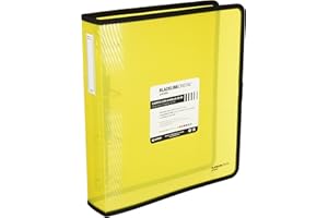 Grafoplas - Carpeta Anillas Amarillo A4 +, Polipropileno, 4 Anillas de 40mm, Serie Blackline