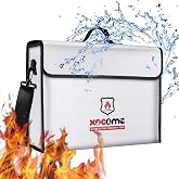 Fireproof and Waterproof Document Bag, Battery Bag, Safety Anti Explosion, Fireproof, Waterproof, for A4 Documents, Passport,