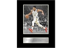 ICONIC PICS Giannis Antetokounmpo Signiertes Foto Display Milwaukee Bucks #01 NBA gedruckt Autogramm Geschenk Bild Druck