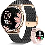 RUXINGX Montre Connectée Femme avec Appel Bluetooth 5.3, Smartwatch Suivi des Règles/120+ Modes Sport/SpO2/Fréquence Cardiaqu