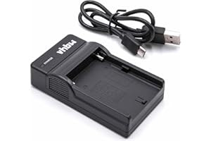 vhbw Ladegerät Ladeschale kompatibel mit Kamera Camcorder DSLR Sony DCR-PC105, DCR-PC105E, DCR-PC105K, DCR-PC110, DCR-PC110E, DCR-PC115, DCR-PC115E