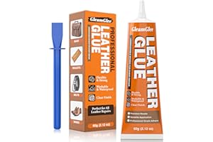 GLEAMGLEE Leather Glue 60ml – Extra Strong, Waterproof & Flexible Adhesive – Fast-Drying Repair Glue for Leather & Vinyl – Ideal for Shoes, Bags, Sofas, Jackets, Car Seats & More