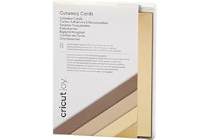 ‎CRICUT Cricut Joy Cutaway -Karten | Neutrale | 10,8 cm x 14 cm (4,25 "x 5,5") | 8-Pack | Zur Verwendung mit Cricut Freude