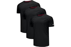 QAYMZUMD 3 Pack Men T Shirts Gym T Shirts for Men Running Men's T Shirts Sport Tops for Men Dry-Fit Athletic T Shirts Breathable Activewear Shirts Working Shirt T Shirts for Men UK Multipack
