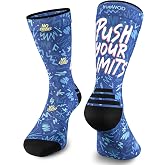 trueWOD Running Socks Men Women Crossfit Cycling Trail Running Padel Running Socks Sport Fun Anti-Blister Seamless Compressio