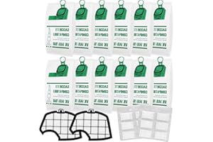 TOMKITY 12 Staubsaugerbeutel für Vorwerk Kobold VK140 VK150 FP140 FP150 mit 2 Filter+2, Premium Microvlies Beutel für VK140/150 FP140/150 Vorwerk Kobold