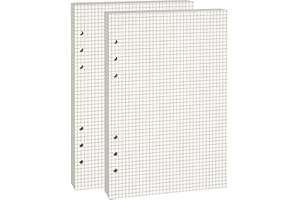 Lidwot Lot de 2 paquets de 80 feuilles de papier ligné A5, 100 g/m² épais beige sans bavures (80 feuilles chacune), pré-perforées – Convient aux classeurs A5 à 6 anneaux pour bureau, école et