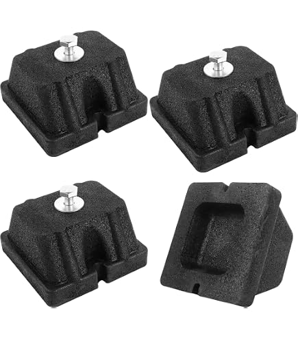 Socle Anti-Vibrations Climatisation/Pompe à Chaleur 450 Mm - Charge 400 Kg, Niveau à Bulle, Pieds Caoutchouc UV Résistants