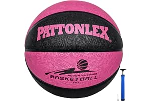 PATTONLEX Basketballs 28.5" Leather Basketballs Official Size 6 Indoor Outdoor Basketball Youth Women