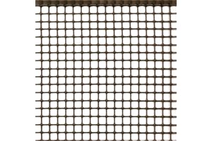 TENAX Quadra 10 Marrone 1,00 x 10 m, Rete Protettiva in Plastica per Balconi, Terrazze, Cancelli e Recinzioni