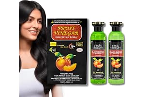 Fruit Vinegar Gel Hair Color For Men & Women, Hair Color Dye for Black Hair (Black, 200ml)