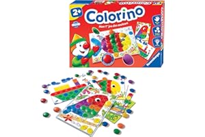 Ravensburger - Colorino - Dès 2 Ans - Jeu pour Apprendre Les Couleurs - Développement de la Motricité Fine - Jeu Educatif - Mosaïque Enfant - Version Française - 24011