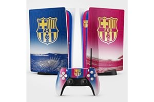 FFrame PS5 Football Sticker, Adhesivo para Playstation 5 Football, Consola y Mando, Edición de Disco Estándar, Barcelona PS5 Skin (2 Mandos)