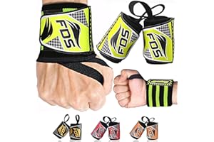 KANZY HAIR AND BEAUTY KANZY Weightlifting Wrist Wraps - Adjustable 18" Wrist Straps for Strong Grip - Non-Slip Gym Straps with Thumb Loop for Strength Training, Power Lifting, Body Building, and Weight Support (Green)