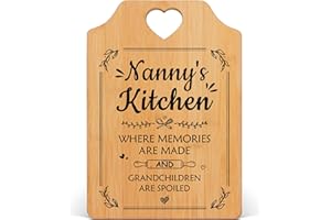 SECOGM Nanny Gifts, Gifts for Nanny, Nanny Birthday Gifts from Grandchildren, Unique Handmade Bamboo Cutting Board, Present for Nanny on Birthday Mothers Day Christmas