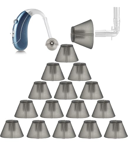 Pack De 35 Domos Abiertos De Silicona Para Audífonos - Paraguas Universal Tipo Hongo Para Amplificadores Auditivos BTE (Reemplazo Mensual)