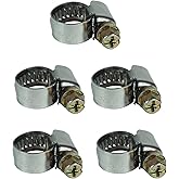 Einhell Kelep&ccedil;e Seti 5 Par&ccedil;a (Kompres&ouml;r Aksesuarı, basın&ccedil;lı hava hortumları i&ccedil;in hortum kelep&ccedil;eleri, &Oslash; 8-12 mm arası, 5 adet 