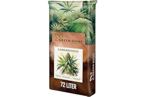 ‎GREEN HOME LOVE NATURE Green Home Cannabis & Hanferde 72 Liter | All Mix Erde für Wachstum & Blüte | Perfekt für Autoflower | Mit Perlite, Weißtorf & Kokosfaser | Langzeitnährstoffe | Optimaler pH-Wert: 5,9