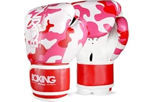 KUYOU Kids Boxing Gloves, Boxing Gloves for Children 3-9 Youth Boys Girls Toddler PU Cartoon Sparring Training Boxing Gloves for Punching Bag, Kickboxing, Muay Thai, MMA