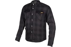 BROGER Alaska Camisa de Moto Hombre | 100% Algodón | Forro de Fibra Aramida | Protectores de Codos y Hombros | Regular Fit