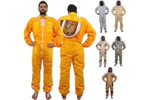 URBANSBEE Tuta Apicoltore Ventilata Professionale Abito Apicoltura con Fantasia Cappello e ampia tasca per gli apicoltori, Maschera/Velo per La Prevenzione Dei Morsi Di Api, unisex -Taglie Disponibili