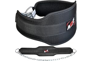 AQF Cintura Powerlifting per Dip Bodybuilding Sollevamento Pesi Dip Catena Esercizio Fitness Neoprene Accessori Palestra