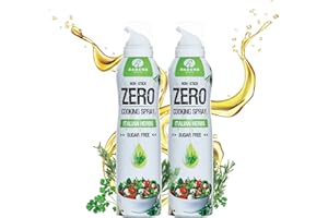 RABEKO PRODUCTS Rabeko Zero spray para cocinar bajo en calorías | HIERBAS ITALIANAS | 800 raciones, 2 kcal por pulverización | Spray para freír, asar y hornear | sin aditivos, sin azúcar|sin gluten 2 x 200ml