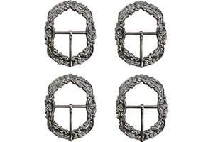 ZAHD 4 Piezas Hebillas de metal para pantalones Hebilla antigua para pantalones y pantalones de cuero de metal Hebilla de cinturón de aleación hecha a mano para tirantes, pantalones y pantalones