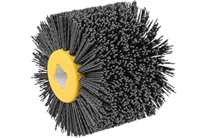 Shineboc Schleifbürsten,180 Körnung 120x100mm Nylonbürste, Polierbürste zum Holzverarbeitung, Grit Bürste Bristle Bürsten für Satiniermaschine Drahtziehrad (Grau)