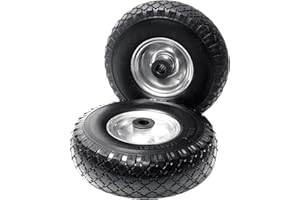 PRODUCTPRO Product Pro 2 x 10" Puncture Proof Wheel 3.00-4 for 20mm Axle Shaft