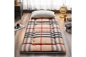 hxoity Japanese Floor Mattress Japanese Futon Mattress Tatami Sleeping Mat Thicken Foldable Tatami Roll Up Mat Guest Mattresses Single Floor Bed Sleeping Pad