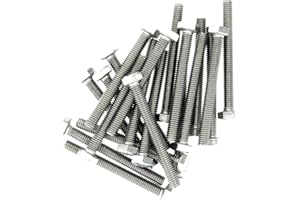 SINGULARITY SUPPLIES M6 (6mm x 60mm) Hex Bolt (Fully Threaded Setscrew) - Stainless Steel (A2) (Pack of 20)