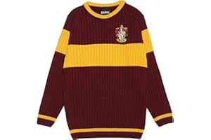 Popgear Jungen Harry Potter Gryffindor Quidditch Strickpullover Burgund Knitted Jumper