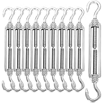 4 stuks roestvrije kabelklemmen 8 mm roestvrij staal A4 beugelkabelklem geschikt voor 8 mm draad | in set met bijpassende kous | van V4A roestvrij staal voor staalkabel staaldraad staalkabel kabel