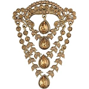 I Jewels Stylish Wedding Designer Stone Studded Brooch/Lapel Pin for Groom/Men (SM50)